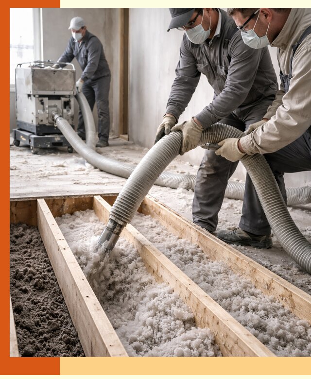 Заполнение полостей межэтажного перекрытия в Иваново эффективно и герметично